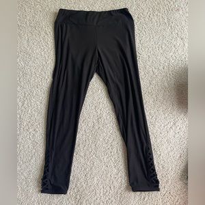 Plain Black Leggings size XL